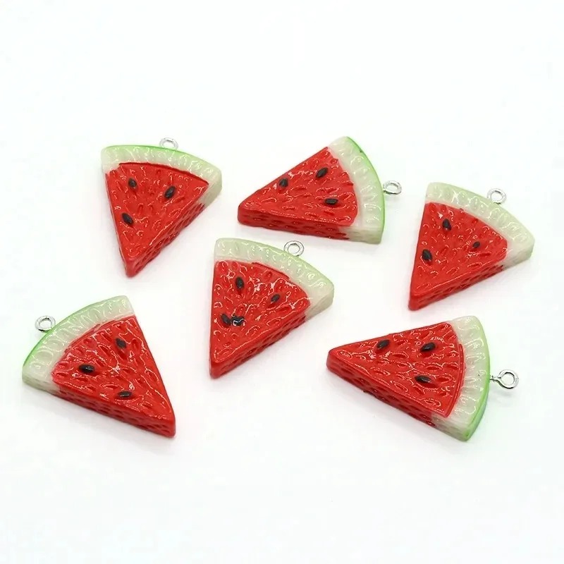 Resin Art For Sale - 10Pcs Double Sided Triangle Watermelon Resin