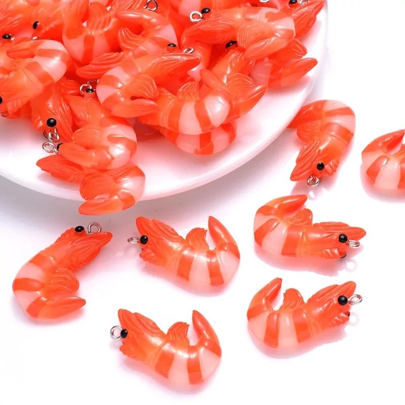 Resin Art For Sale - 10Pcs Acrylic Resin Cartoon Seafood Charms