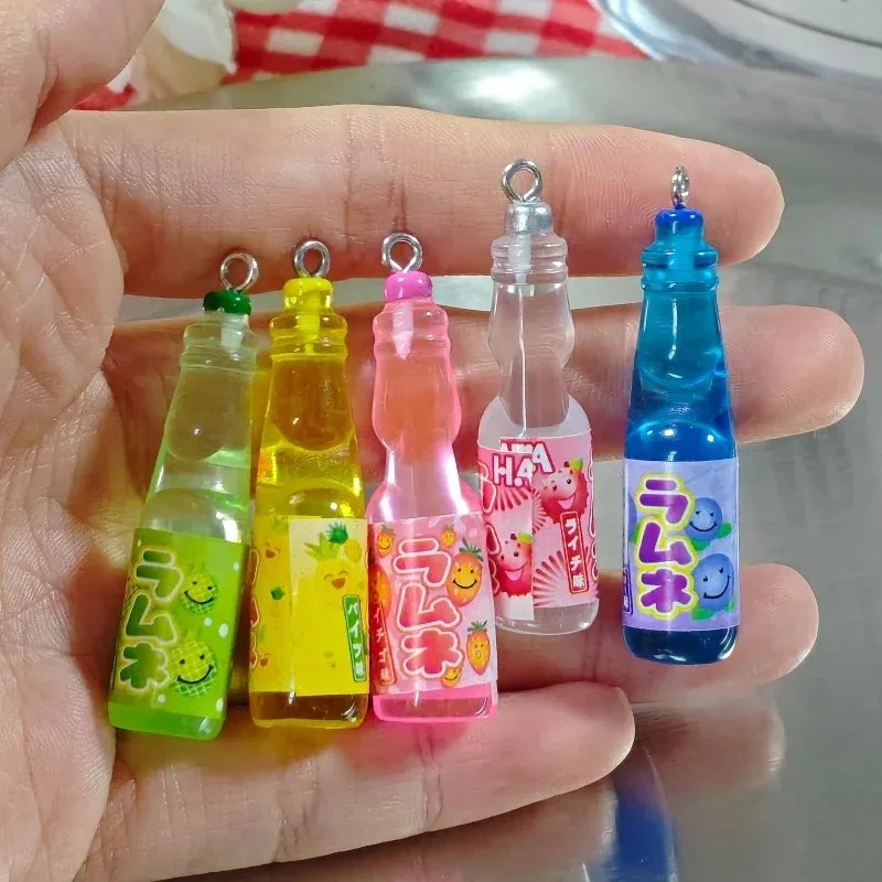 Resin Art For Sale - 10Pcs Tiny Soda Bottle Resin Charms
