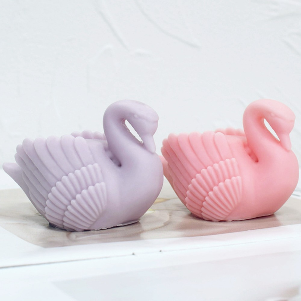 Resin Art Gift For Wedding - White Swan Silicone Candle Mould Cygnus