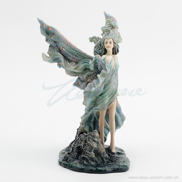 Resin Art Gift For Wedding - Ethereal Ocean Wave Wing Fairy Sculpture