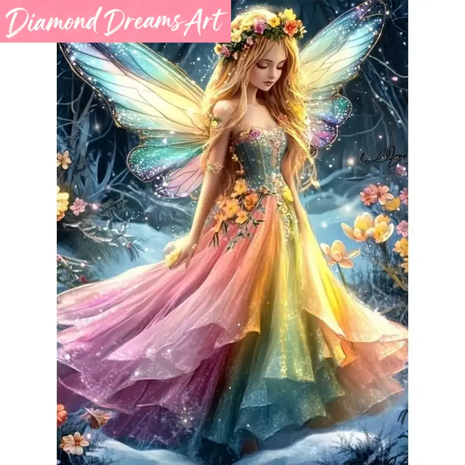 Resin Art Wallpaper - Frameless, Cute Girl Diamond Painting Kits