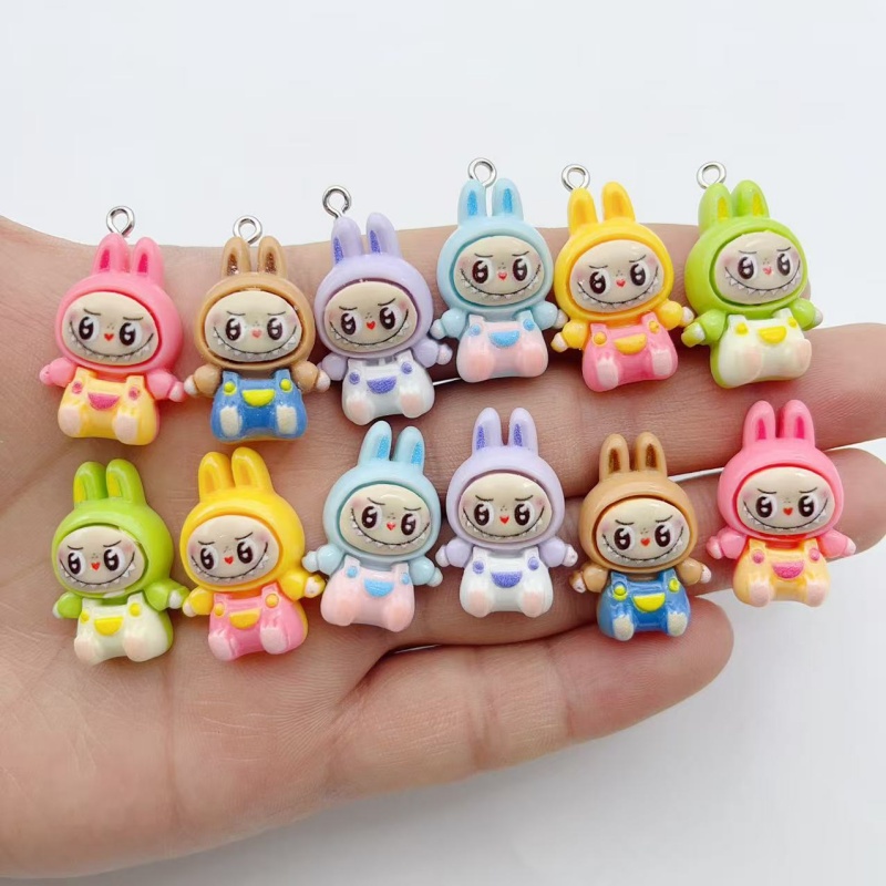 Resin Art For Sale - 10Pcs Kawaii Rabbit Strawberry House Resin