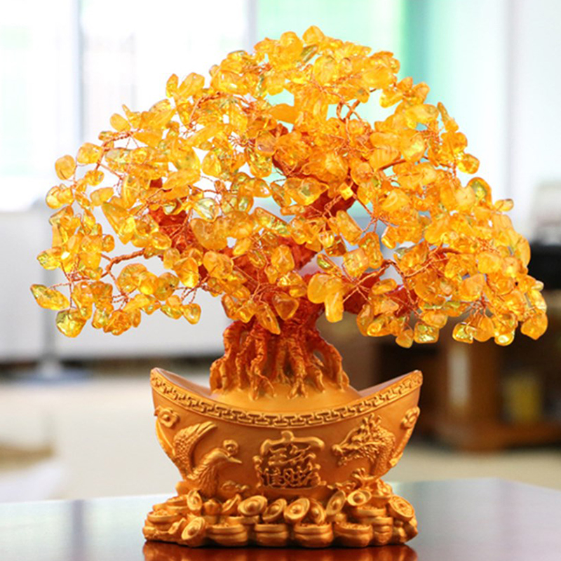 Lucky Money Tree Chinese Gold  - Resin Art Table Top recension och pris