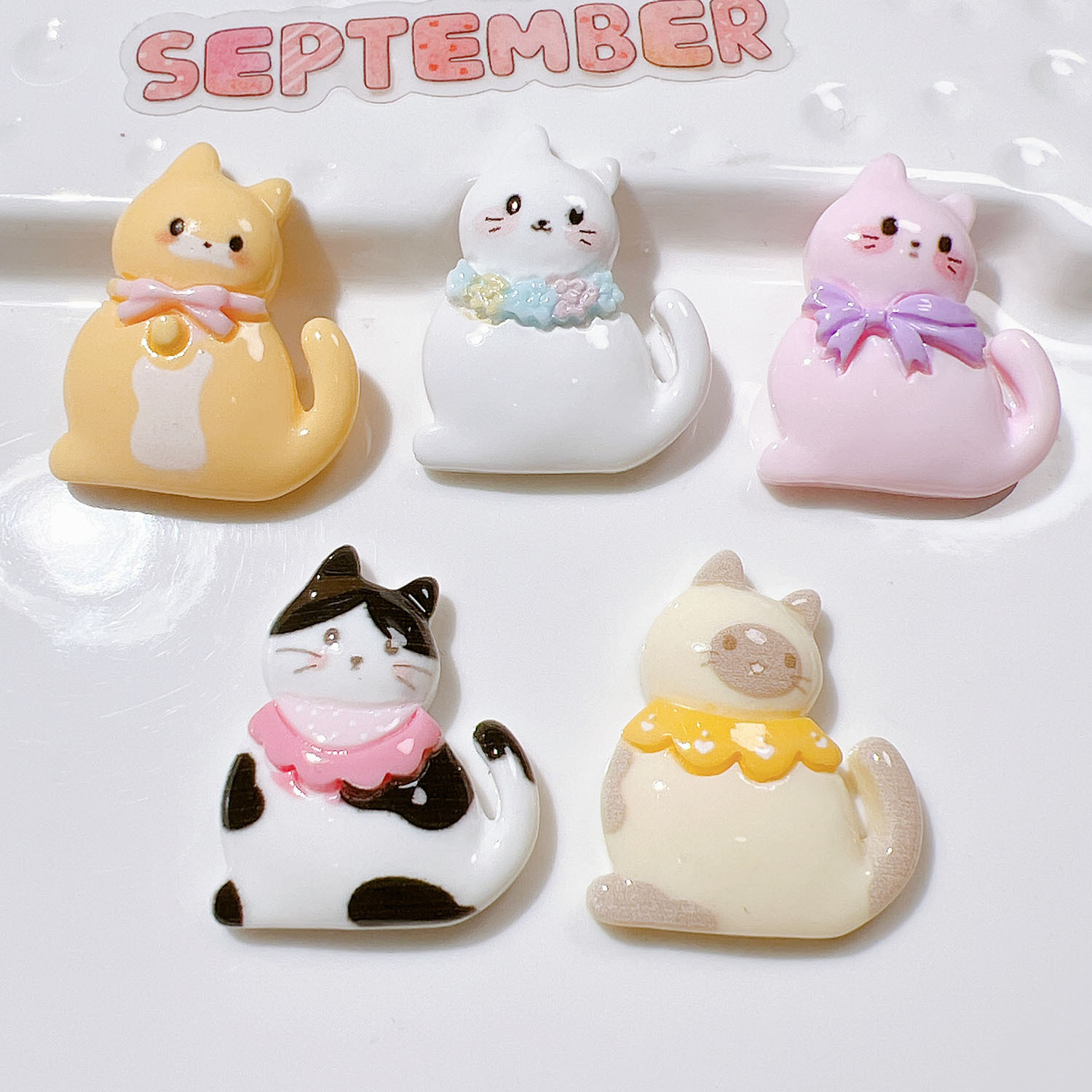 10/20Pcs Cute Bowknot Cat Flat - Resin Art Earrings Material recension och pris