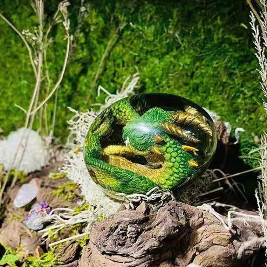 Lava Dragon Egg Statue With St - Resin Art Table Top recension och pris