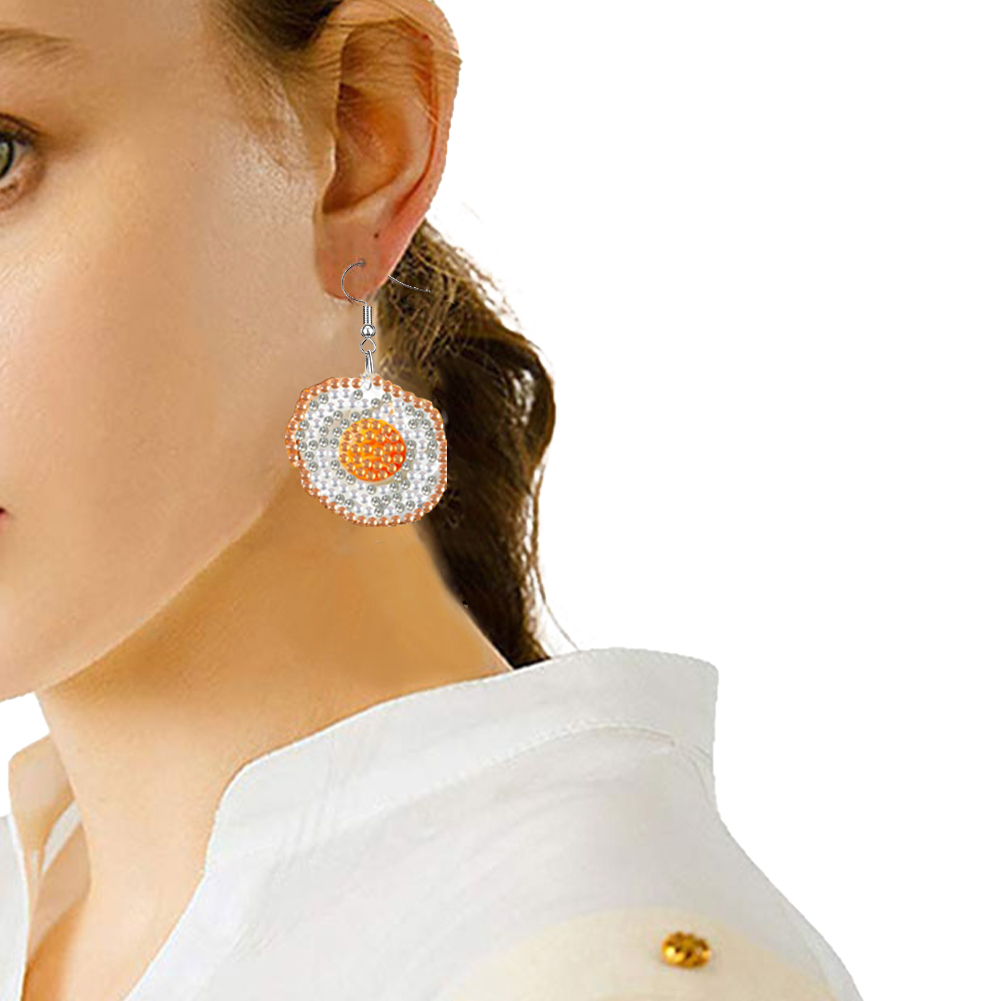 4 Pairs Double Sided Diamond P - Resin Art Earrings Kit recension och pris
