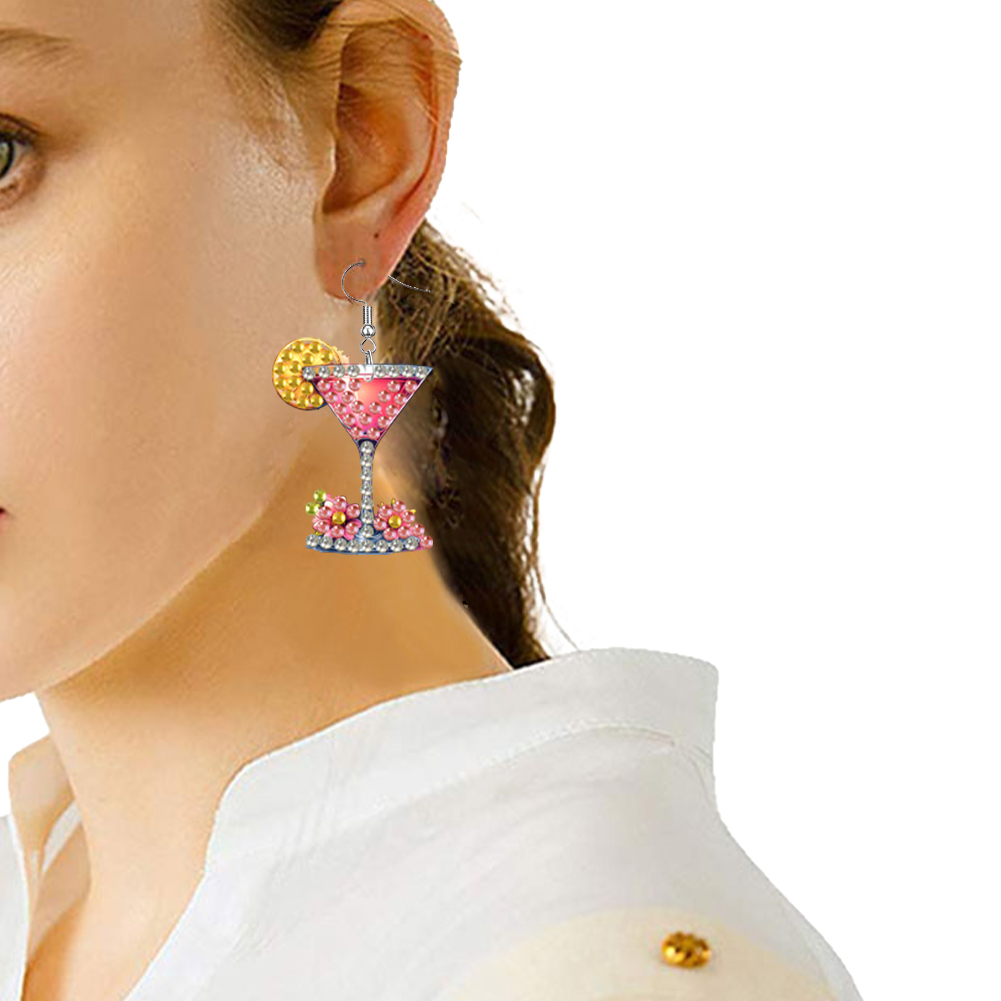 4 Pairs Double Sided Diamond P - Resin Art Earrings Kit recension och pris