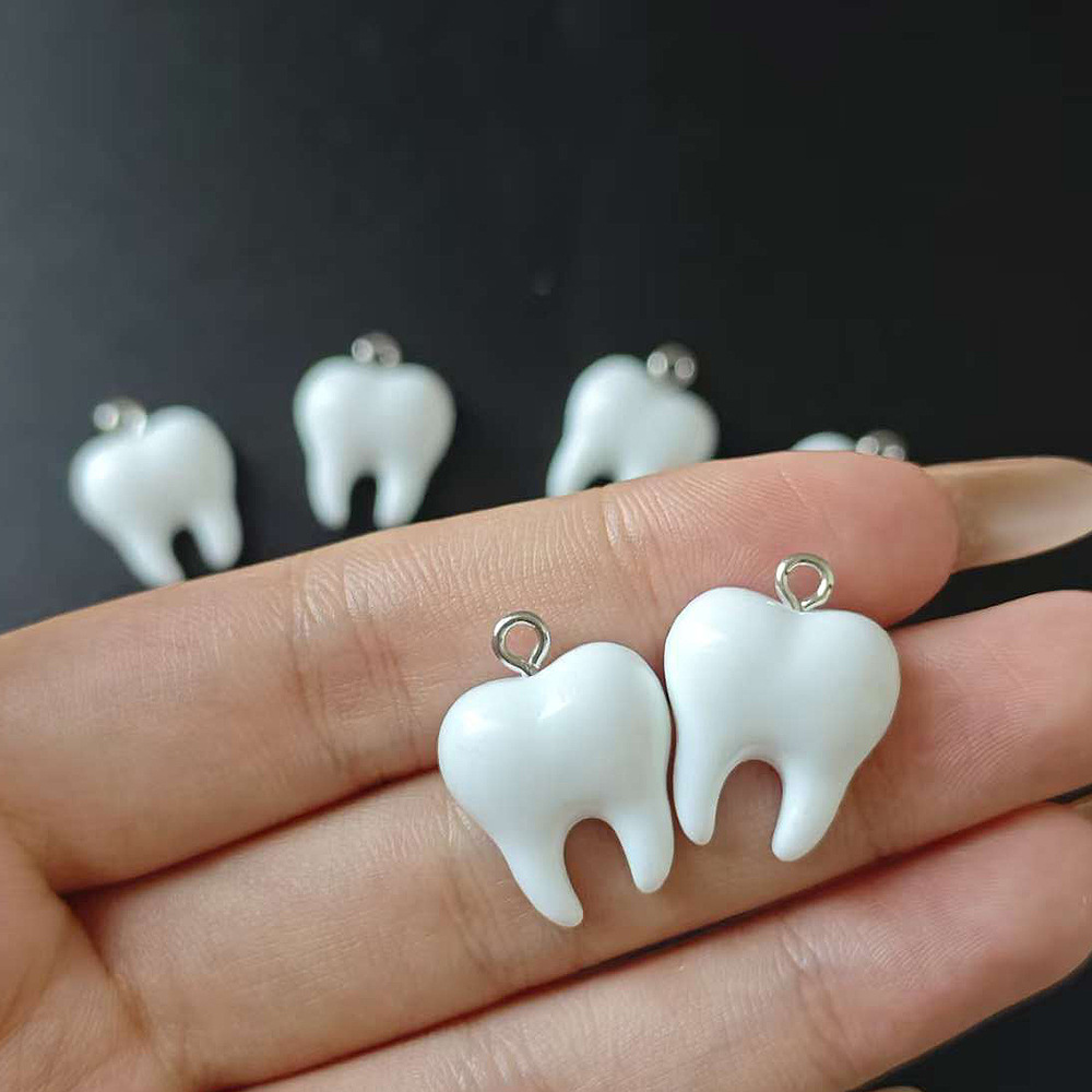 10pcs Cute White Teeth Resin P - Resin Art For Sale recension och pris