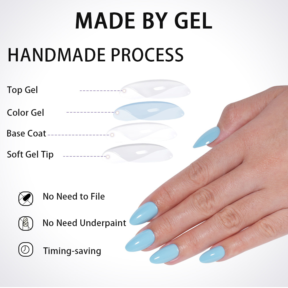 VITAGWX 32pcs Press on Nails A - Resin Art Gel recension och pris