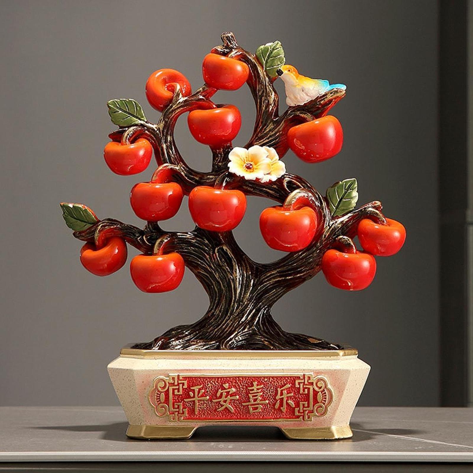 Apple Tree Statue Tabletop Orn - Resin Art Table Top recension och pris