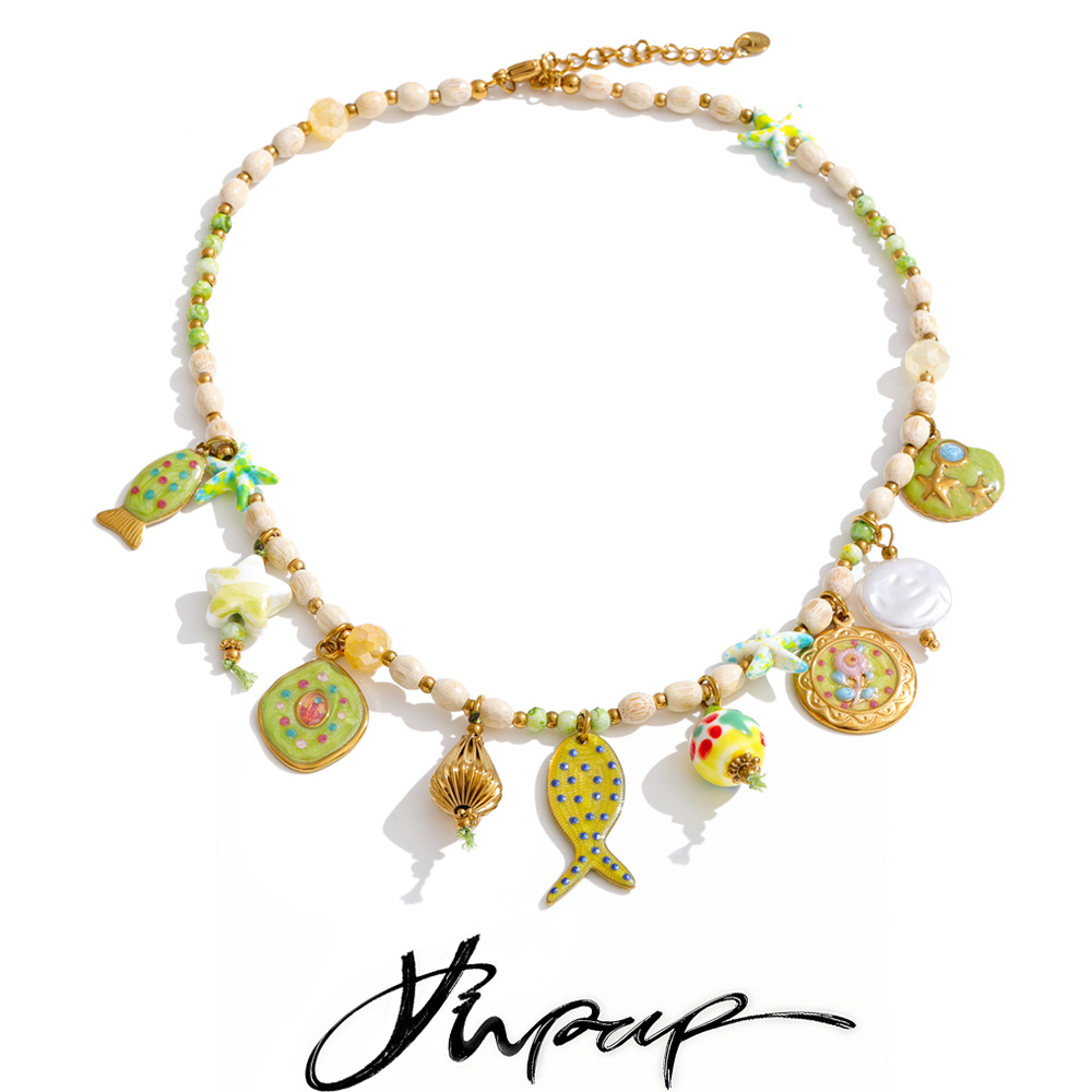 Yhpup Exclusive Stainless Stee - Resin Art Necklace recension och pris