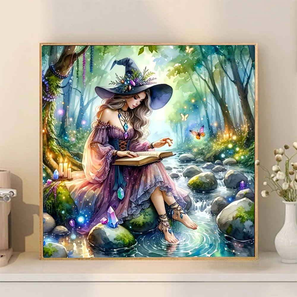HUACAN Diamond Embroidery Witc - Resin Art Wallpaper recension och pris