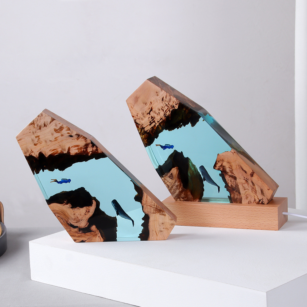 New Underwater Cave Whale Dive - Resin Art Gift For Wedding recension och pris