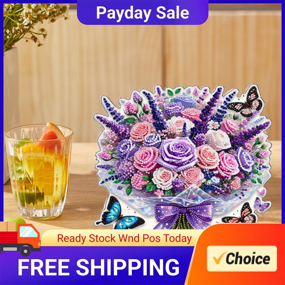Flower DIY 2D Flat Acrylic Dia - Resin Art Table Top recension och pris