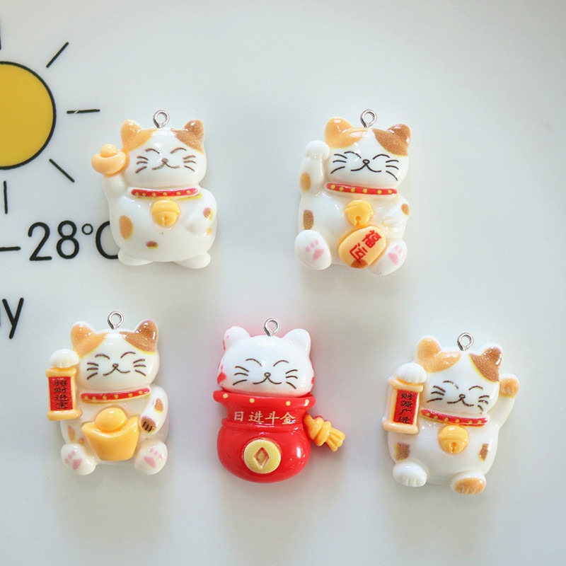10Pcs Cute Glossy Cat Resin Sm - Resin Art Earrings Material recension och pris