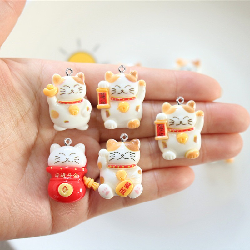 10Pcs Cute Glossy Cat Resin Sm - Resin Art Earrings Material recension och pris