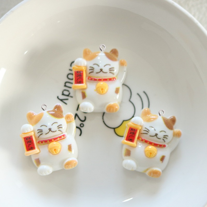10Pcs Cute Glossy Cat Resin Sm - Resin Art Earrings Material recension och pris