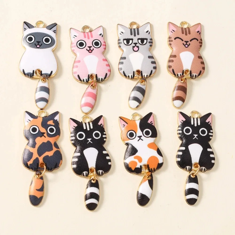 10Pcs 16×39mm Cute Cartoon Cat - Resin Art For Sale recension och pris