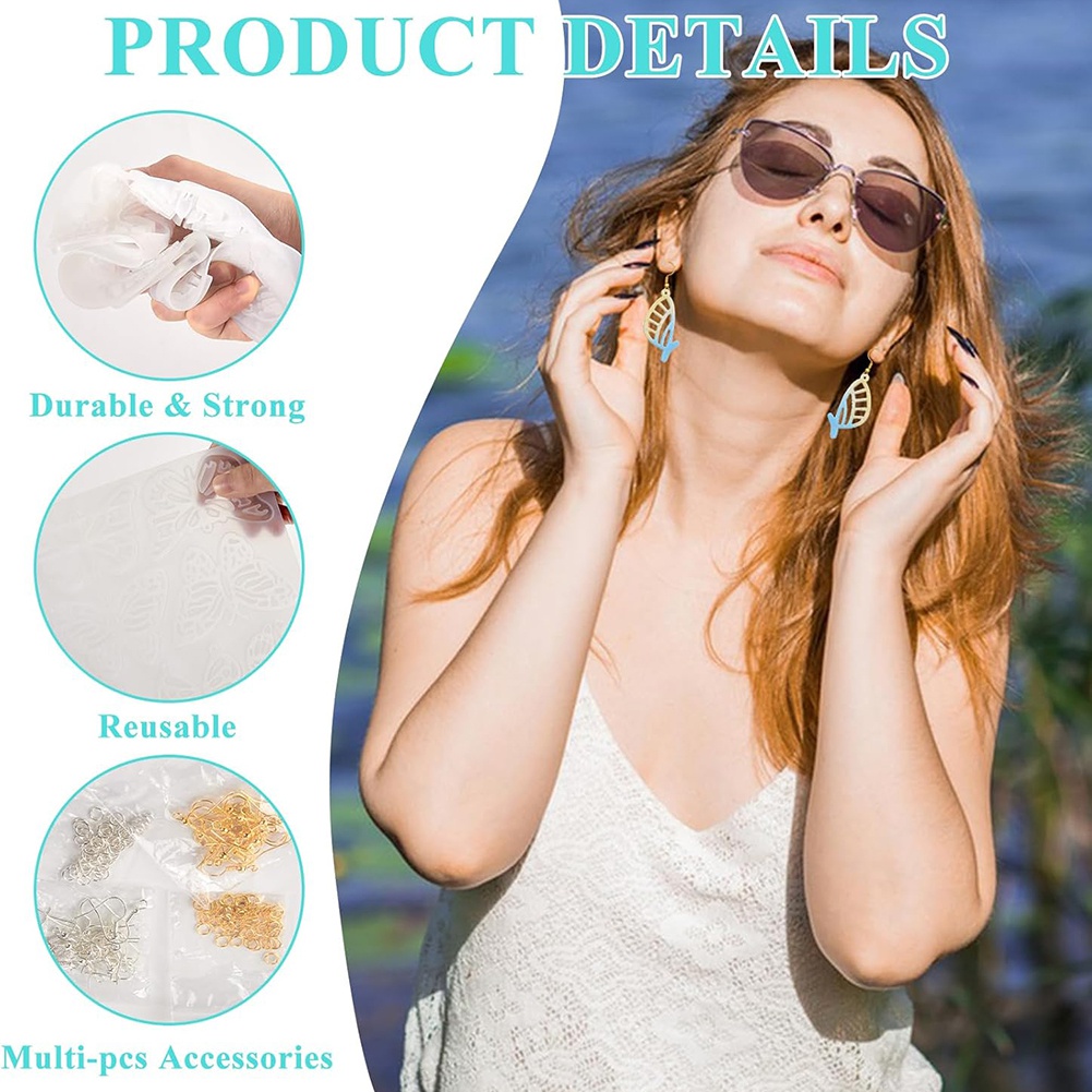 A78I 143Pcs Resin Earring Mold - Resin Art Earrings Kit recension och pris