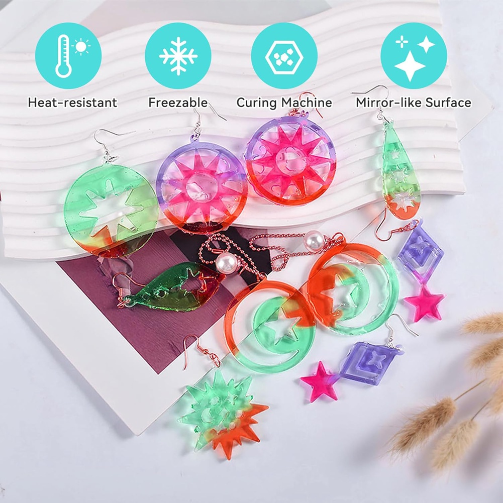 A78I 143Pcs Resin Earring Mold - Resin Art Earrings Kit recension och pris
