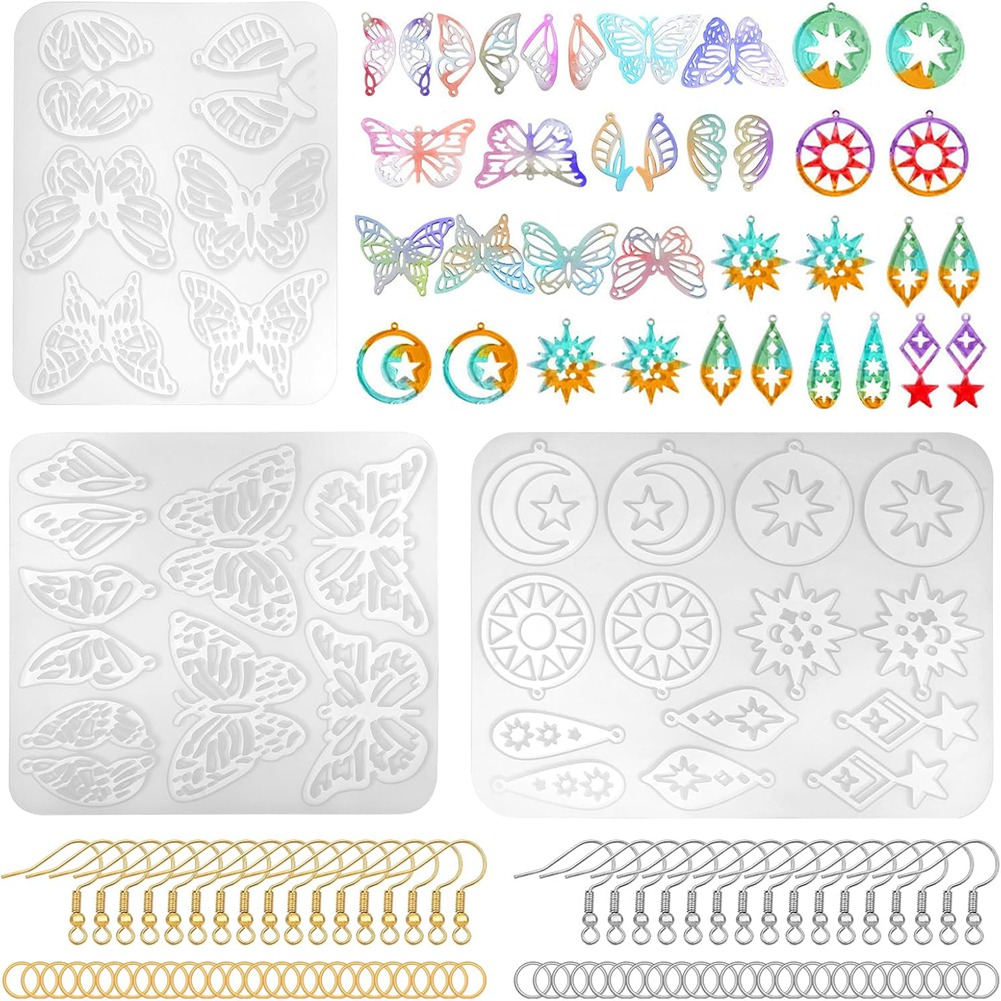 A78I 143Pcs Resin Earring Mold - Resin Art Earrings Kit recension och pris