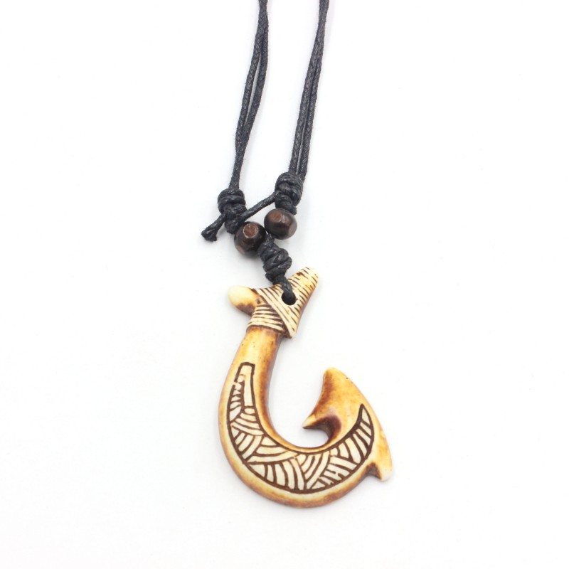 New Zealand Maori fishhook nec - Resin Art Necklace recension och pris