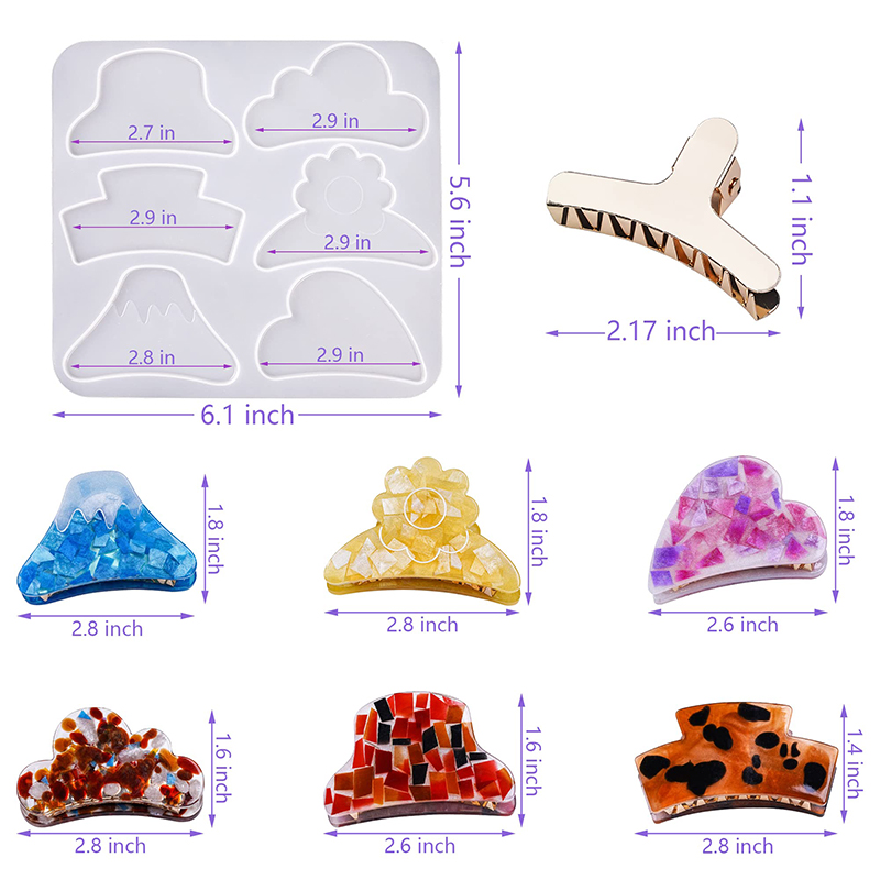 Hair Claw Clips Silicone Resin - Resin Art Liquid recension och pris