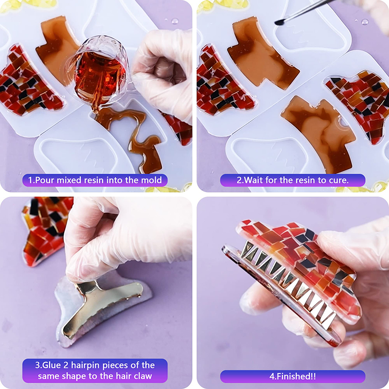 Hair Claw Clips Silicone Resin - Resin Art Liquid recension och pris