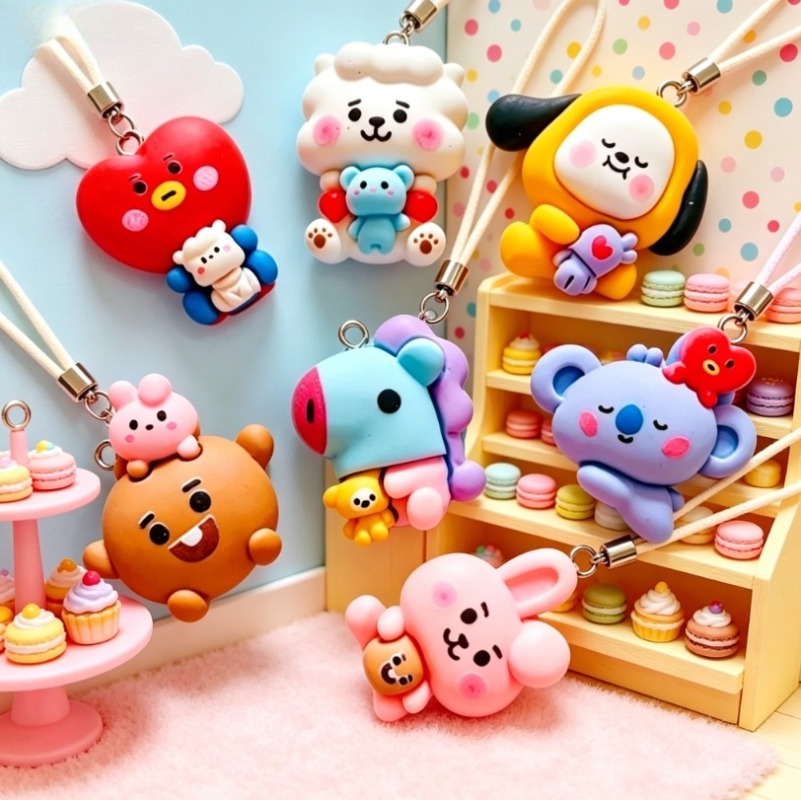 7pcs BT21 Resin Cartoon Charm  - Resin Art For Sale recension och pris