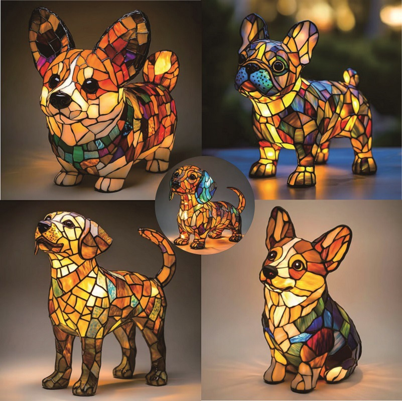 LED 3D Cute Corgi/Pug/Cat Magi - Resin Art Table Top recension och pris