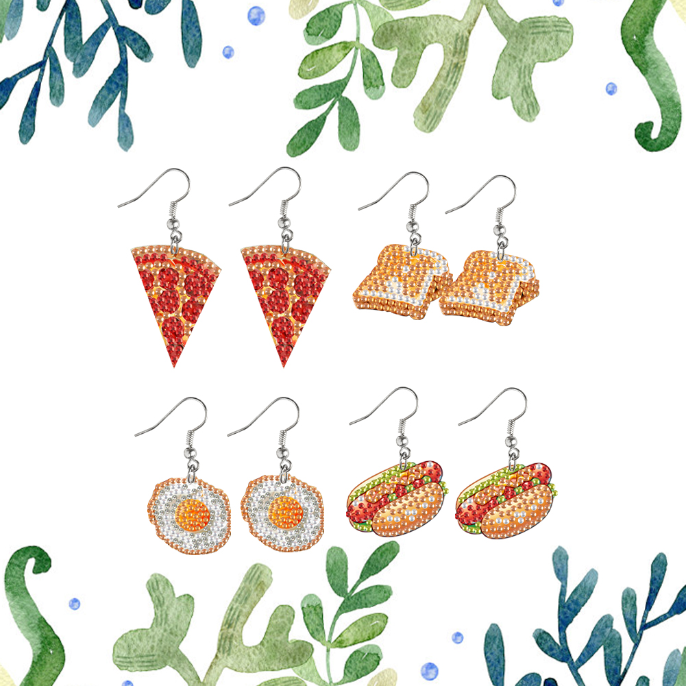 4 Pairs Double Sided Diamond A - Resin Art Earrings Kit recension och pris