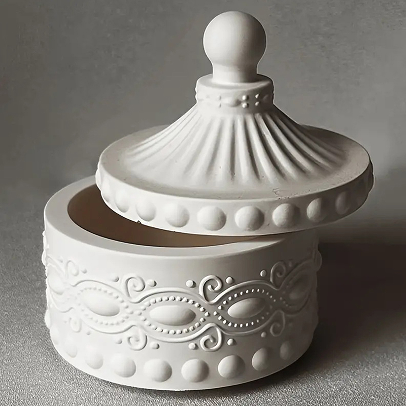 1set Striped Candle Jar Silico - Resin Art Clay recension och pris