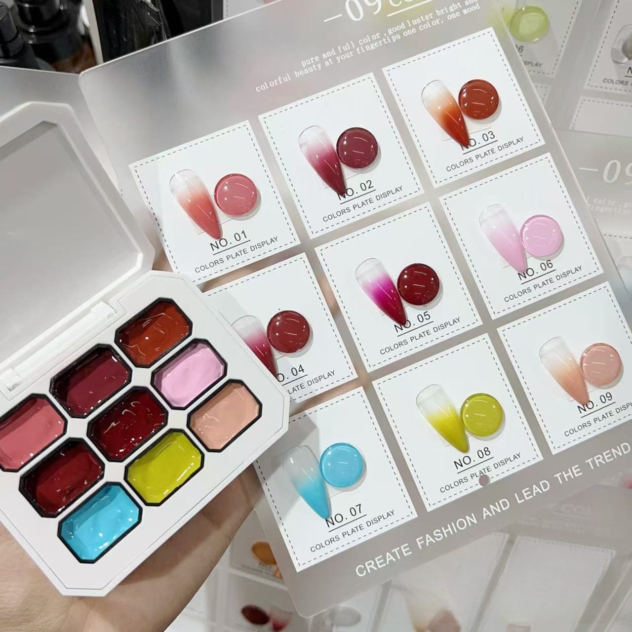 1pc Solid 9-grid Nail Patting  - Resin Art Gel recension och pris