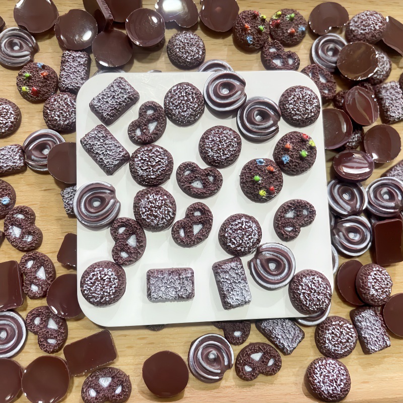 50Pcs Tiny Faux Chocolate Cook - Resin Art Price recension och pris