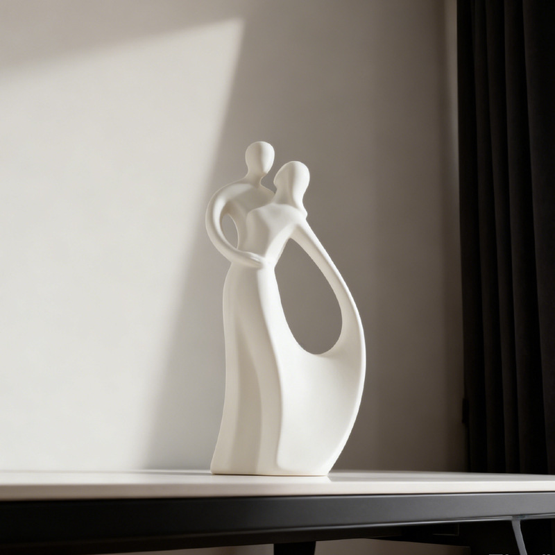 Nordic Ceramic Couple Hugging  - Resin Art Gift For Wedding recension och pris