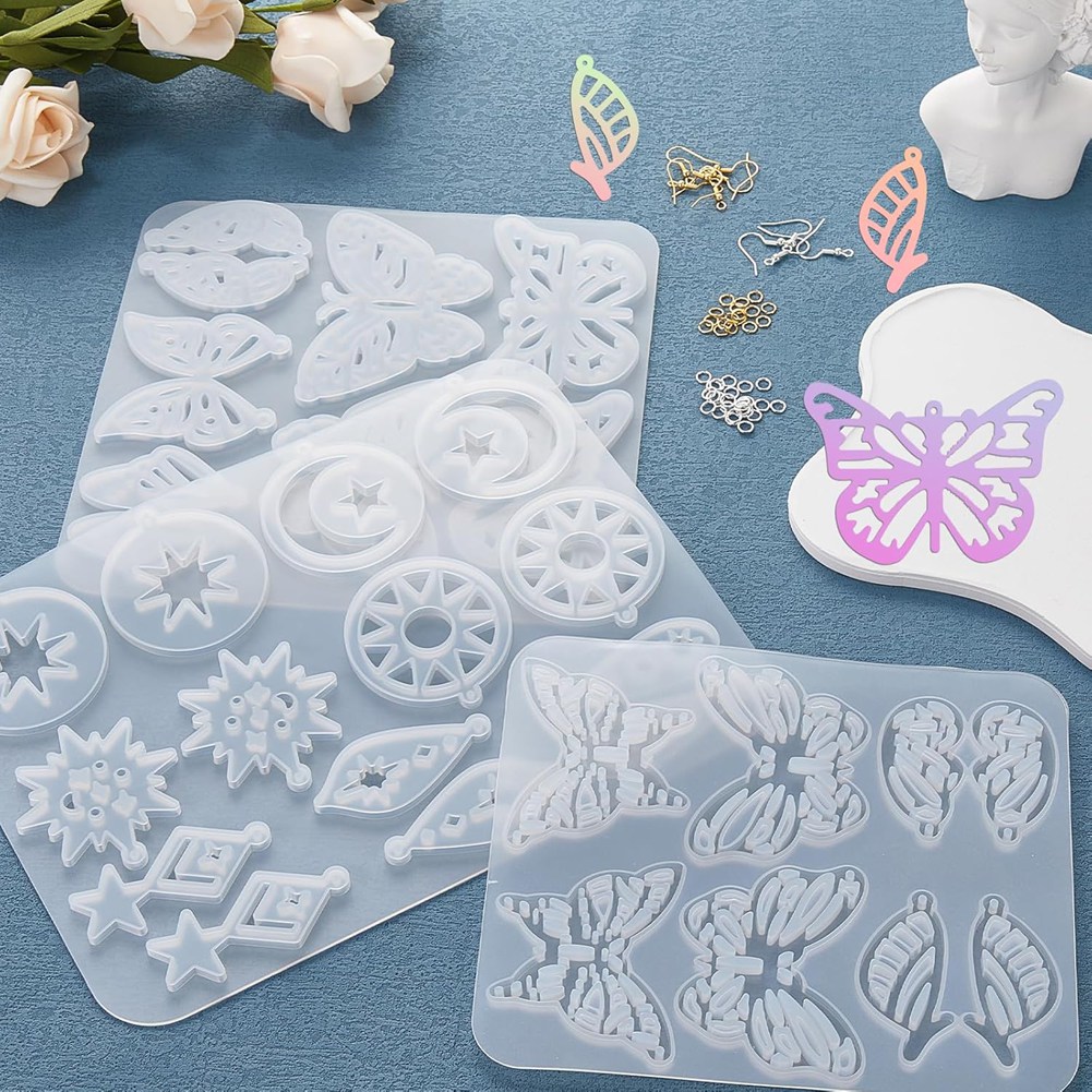 A95D-143Pcs Resin Earring Mold - Resin Art Earrings Kit recension och pris