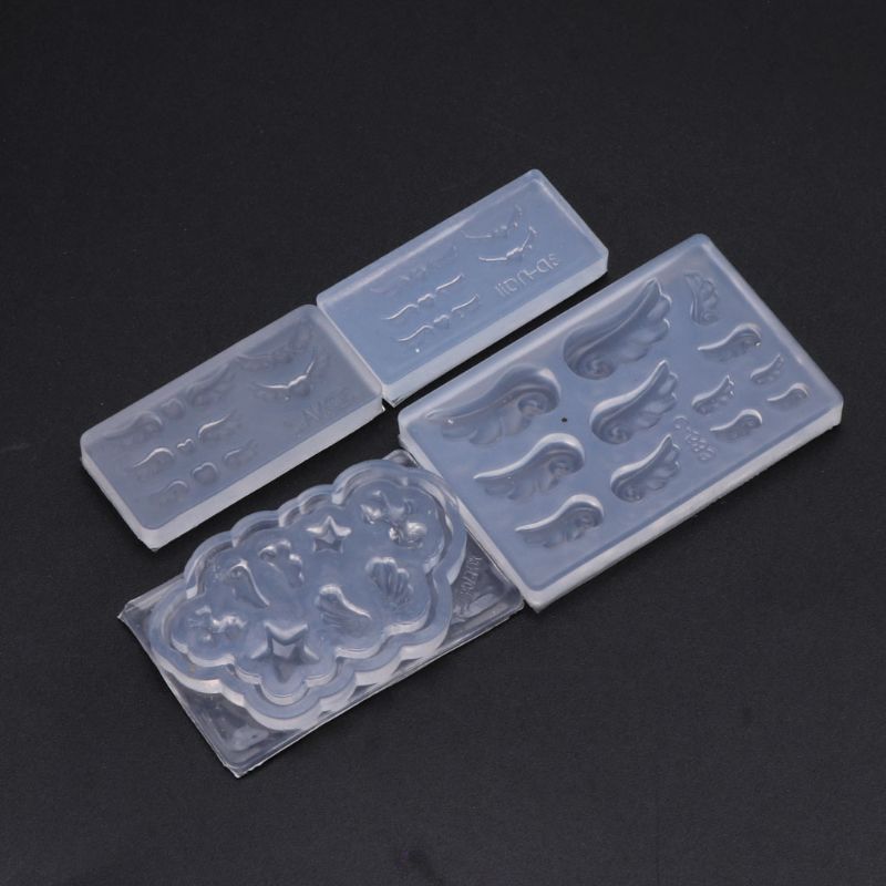 4Pcs DIY Mini Heart Wings Resi - Resin Art Earrings Material recension och pris