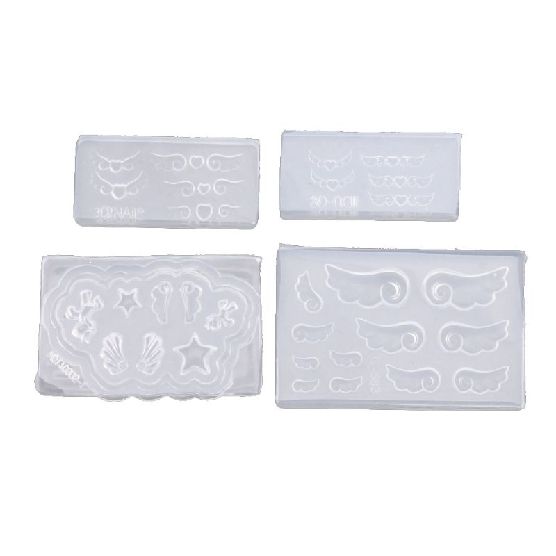 4Pcs DIY Mini Heart Wings Resi - Resin Art Earrings Material recension och pris