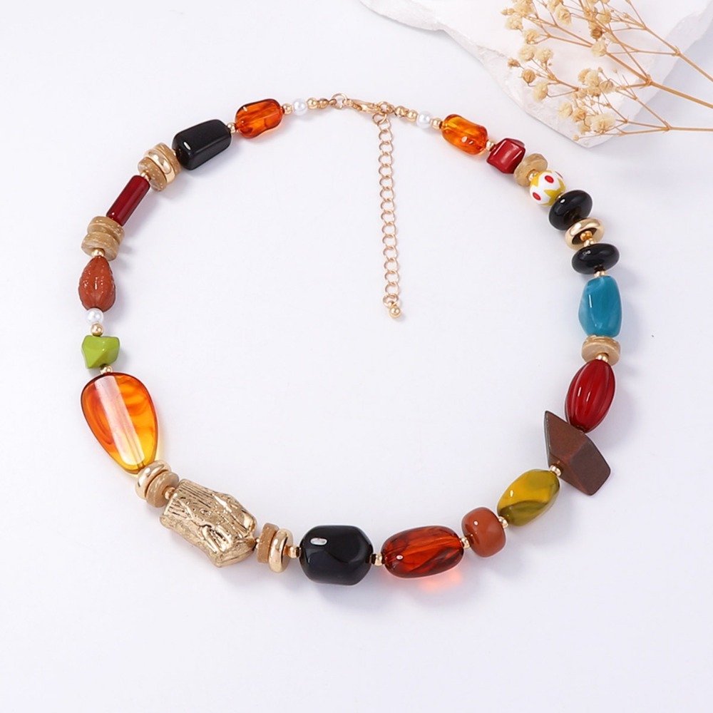 Summer Ocean Style Boho Multic - Resin Art Necklace recension och pris