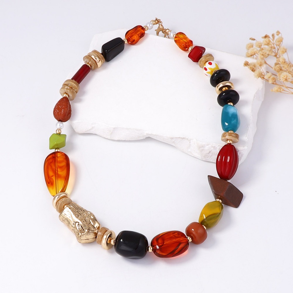 Summer Ocean Style Boho Multic - Resin Art Necklace recension och pris