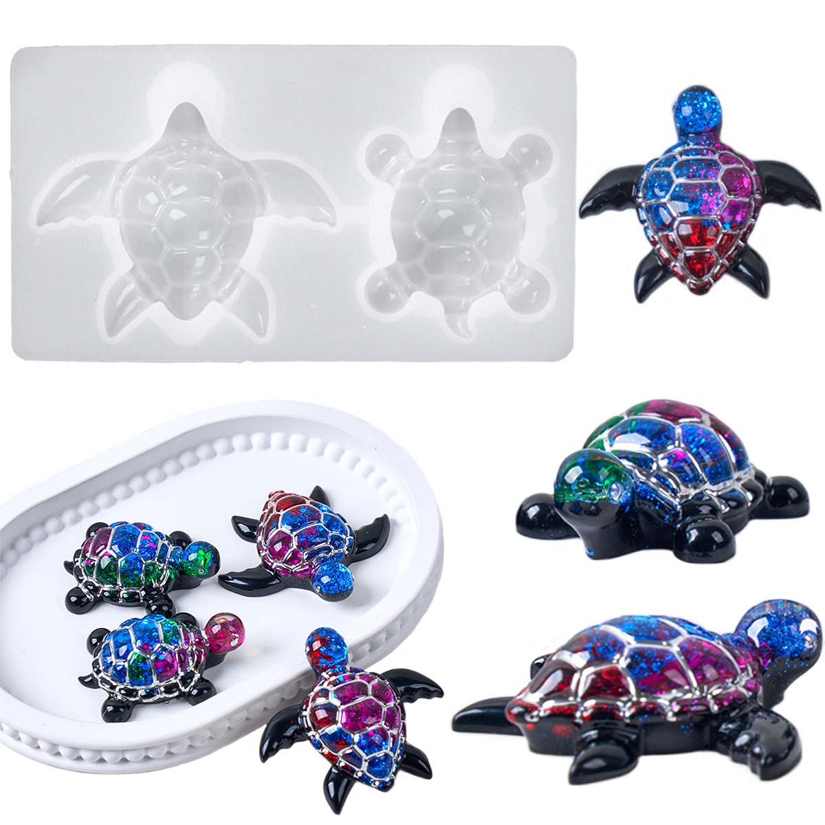 3D Sea Turtle Keychain Silicon - Resin Art Liquid recension och pris