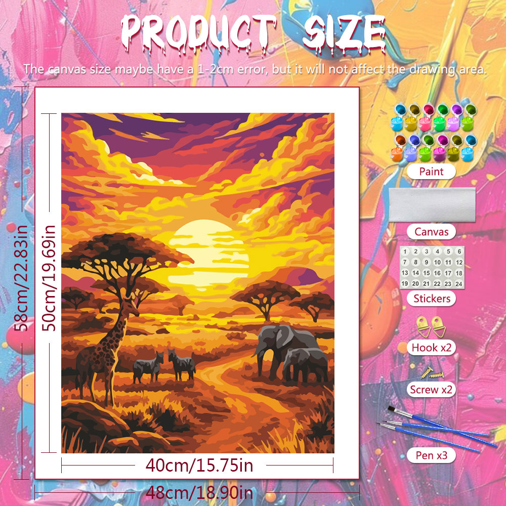 DIY Coloring By Number African - Resin Art On Canvas recension och pris