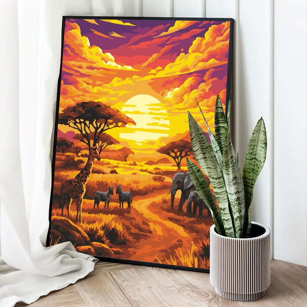 DIY Coloring By Number African - Resin Art On Canvas recension och pris