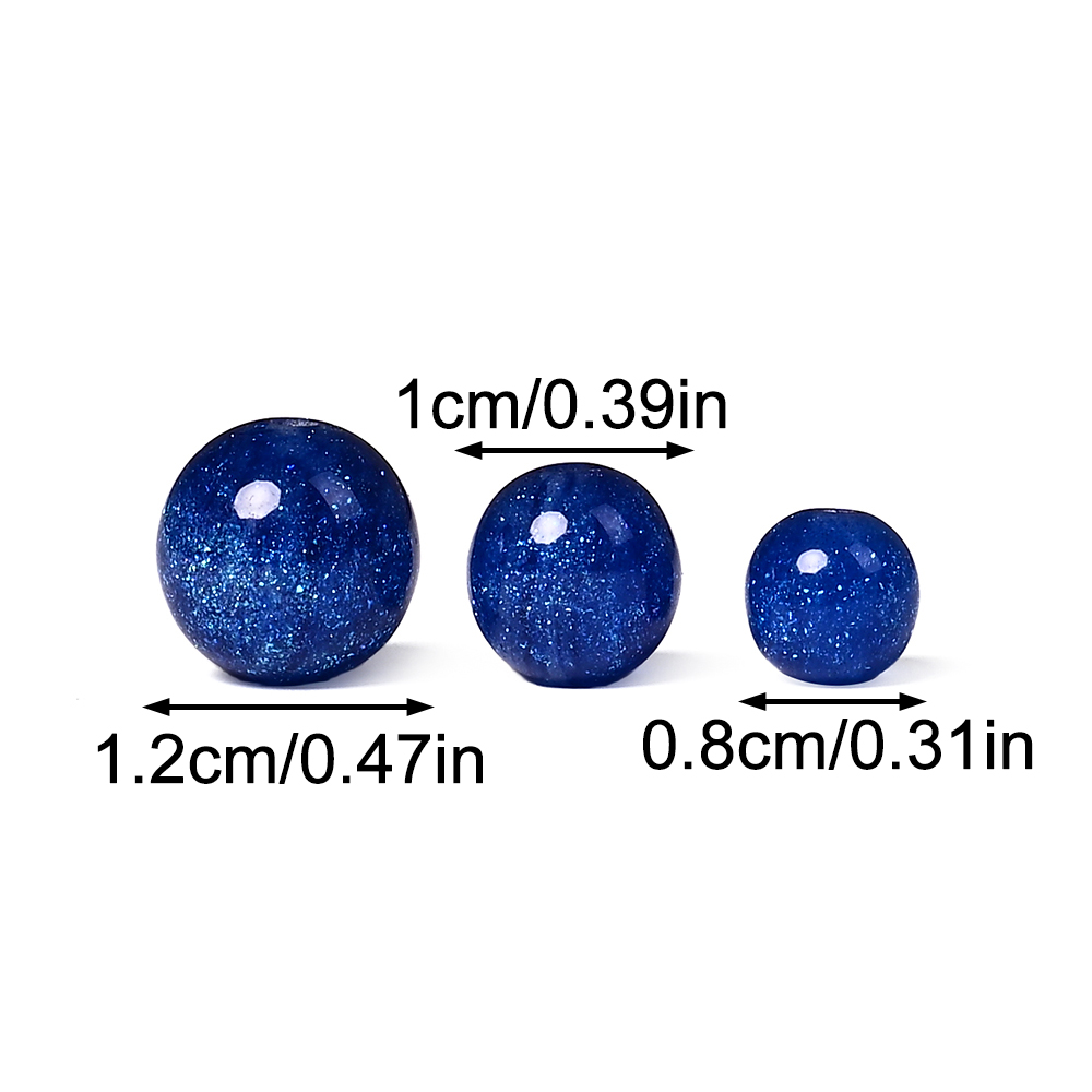 Mixed Glitter Resin Round Bead - Resin Art Necklace recension och pris