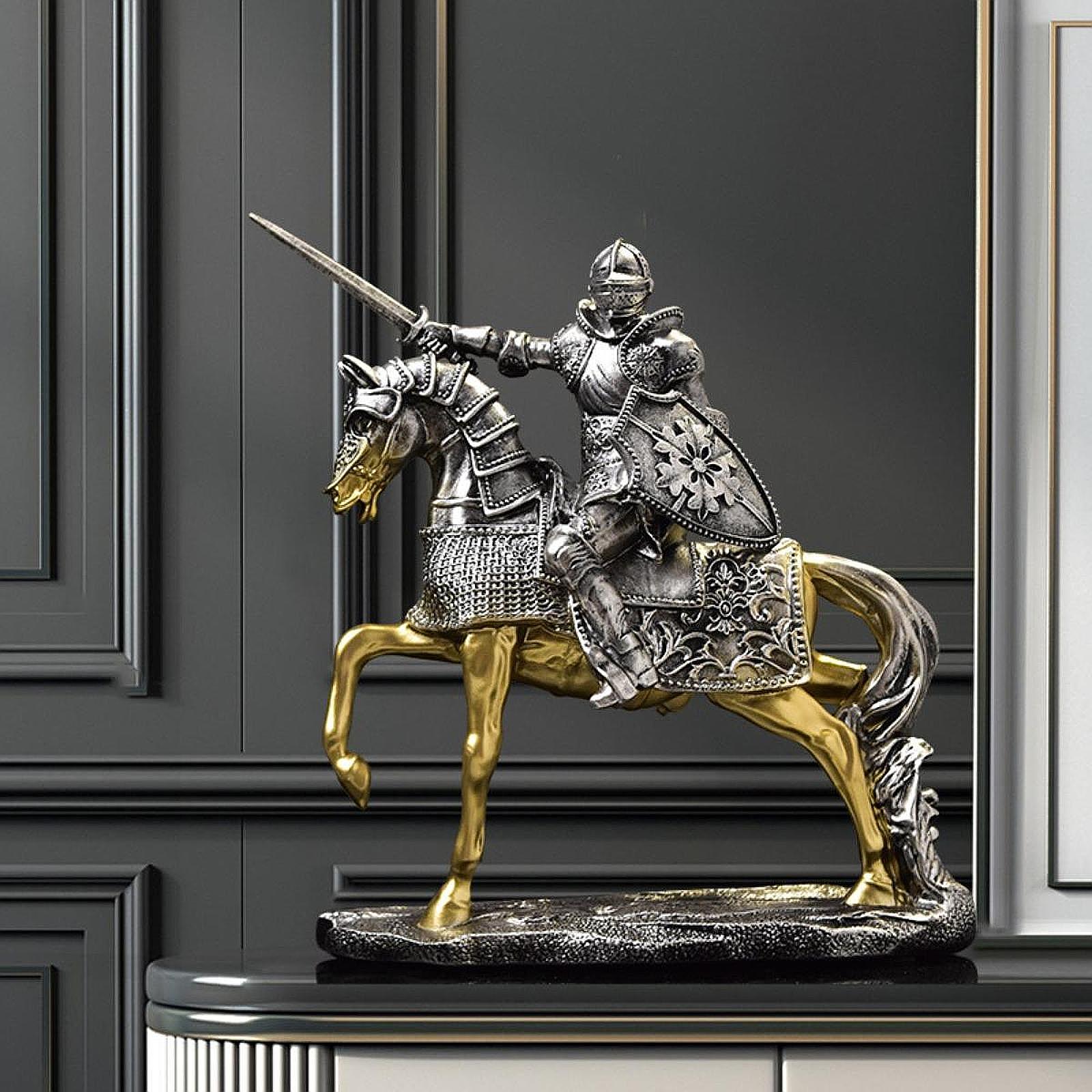 Knight Horse Statue Retro Art  - Resin Art Table Top recension och pris