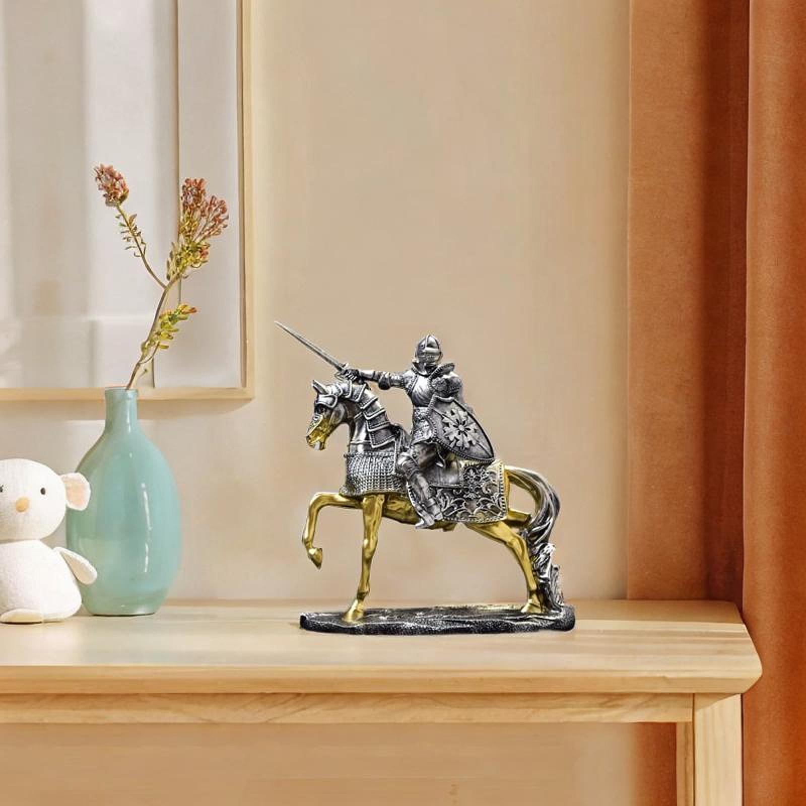 Knight Horse Statue Retro Art  - Resin Art Table Top recension och pris