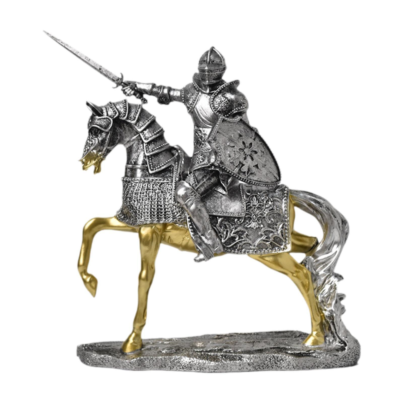 Knight Horse Statue Retro Art  - Resin Art Table Top recension och pris