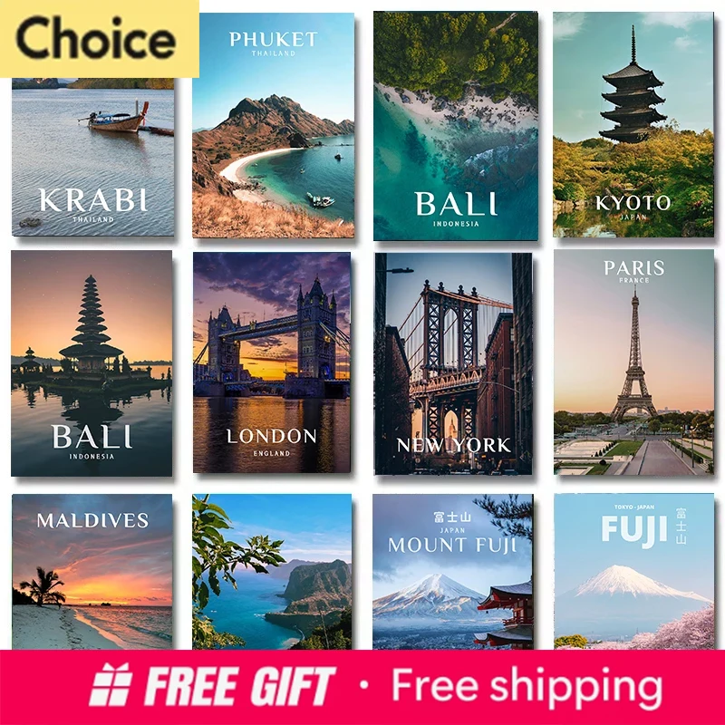 World Famous Tourist Cities Po - Resin Art Bali recension och pris