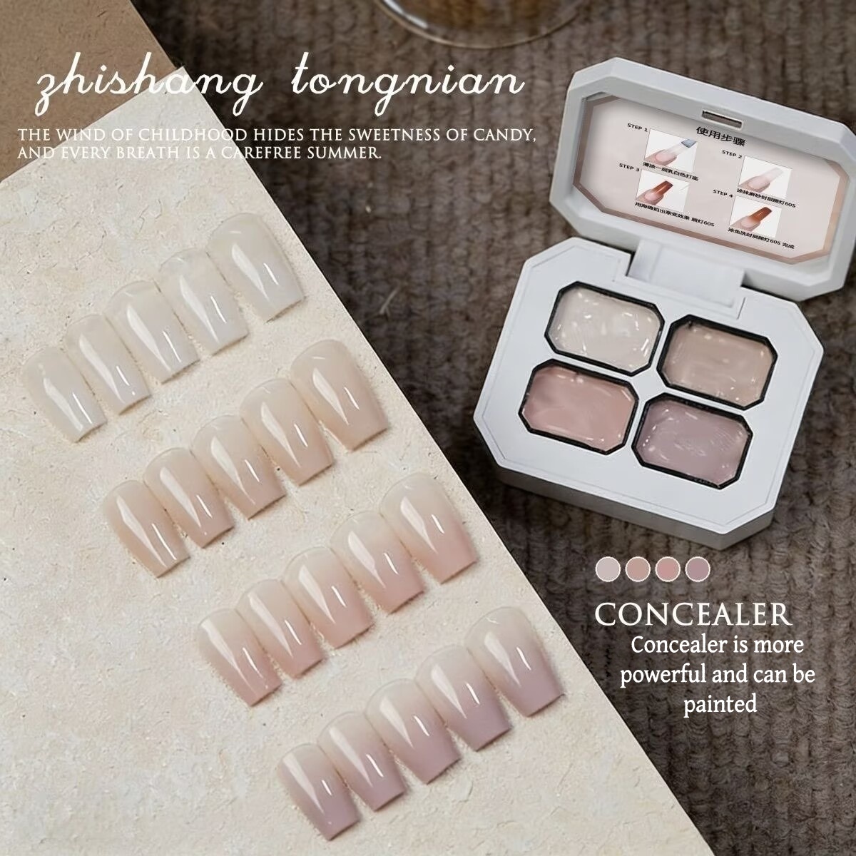 4 Colors Gradient pink ，nude P - Resin Art Gel recension och pris